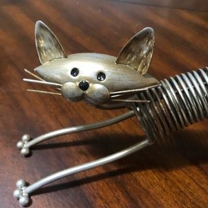 Solid metal Cat figure
